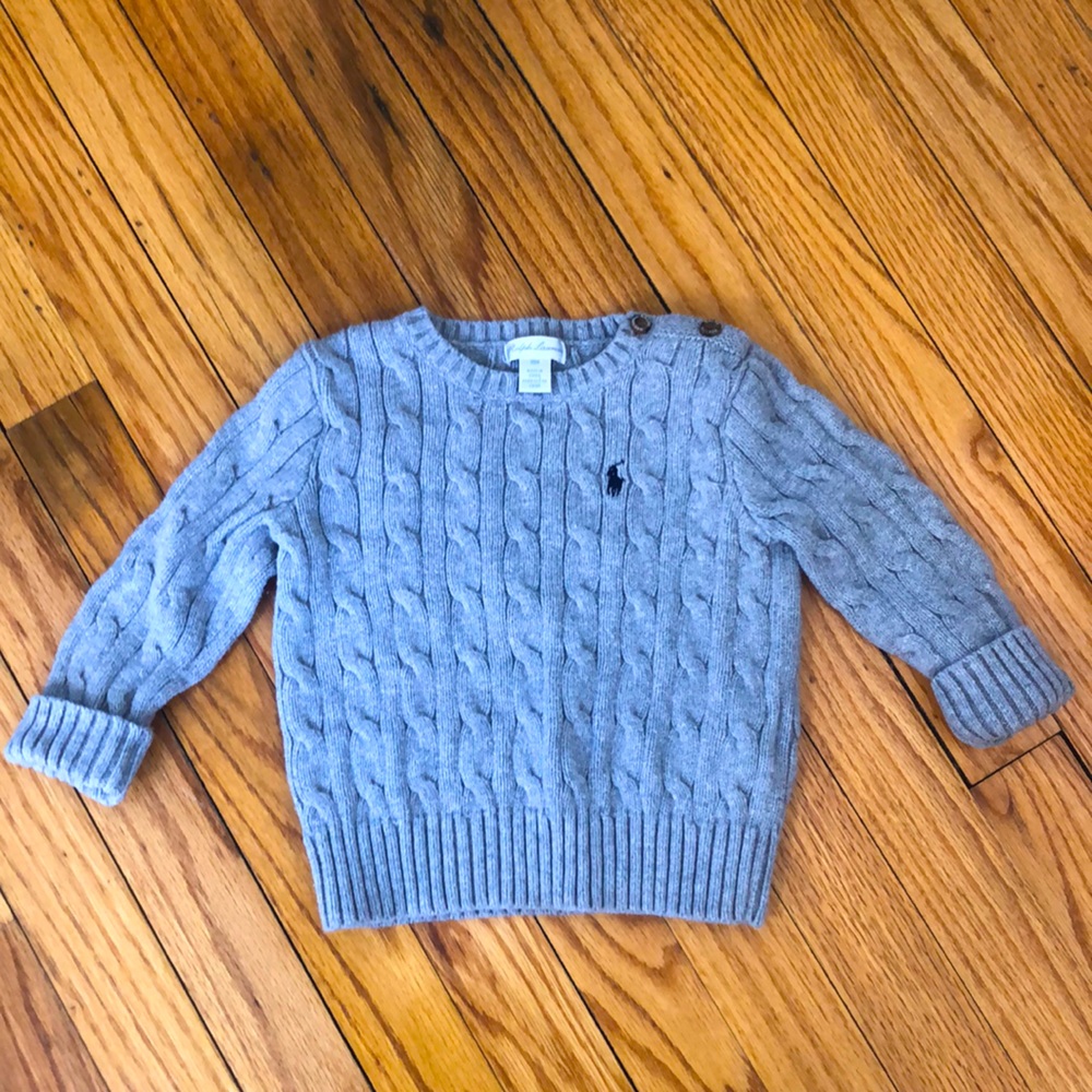 Ralph Lauren sweater gray 18M